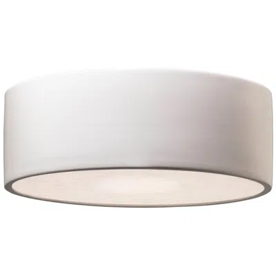 Justice Design Radiance 8 1/4" Wide Matte White Led Drum Ceiling Light