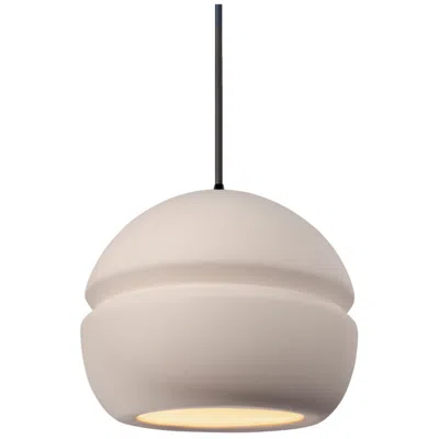 Justice Design Radiance 8" Wide Bisque Ceramic Globe Mini Pendant