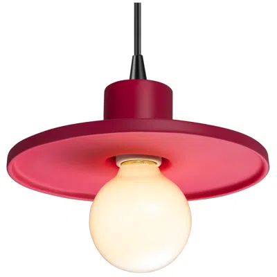 Justice Design Radiance 8" Wide Cerise Mini Saucer Pendant