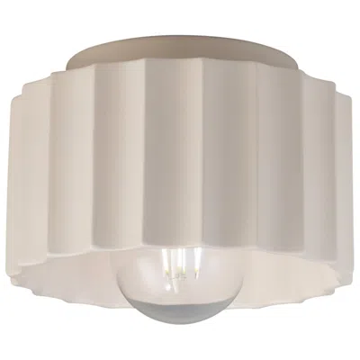 Justice Design Radiance 8" Wide Matte White Ceiling Light