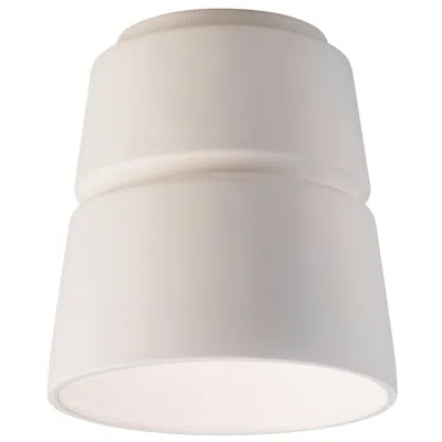 Justice Design Radiance Ceramic Cone 7.5" Bisque Flush Mount