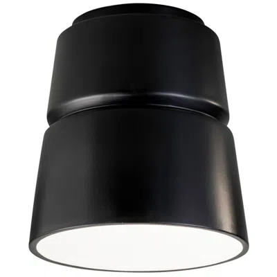 Justice Design Radiance Ceramic Cone 7.5" Carbon Matte Black Flush Mount