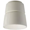 Justice Design Radiance Ceramic Cone 7.5" Matte White Flush Mount
