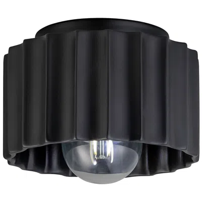 Justice Design Radiance Gear 8" Matte Black Ceramic Outdoor Light