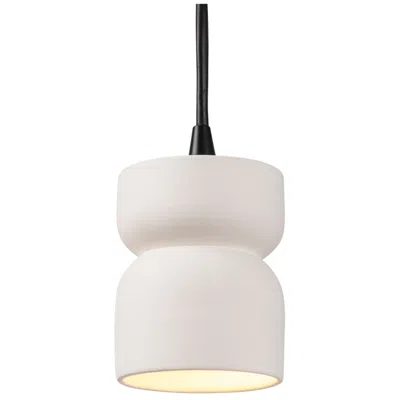 Justice Design Radiance Hourglass 3 1/2" Wide Bisque Mini Pendant