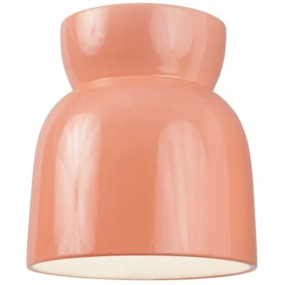Justice Design Radiance Hourglass 7 1/2" Wide Gloss Blush Ceiling Light