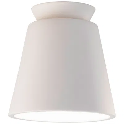 Justice Design Radiance Trapezoid 7 1/2" Wide Bisque Led Ceramic Ceiling Light