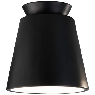 Justice Design Radiance Trapezoid 7 1/2"w Carbon Black Led Ceramic Ceiling Light