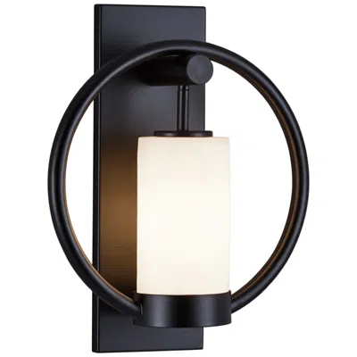 Justice Design Redondo 15" High Matte Black Outdoor Wall Light