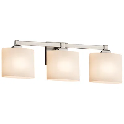 Justice Design Regency 22" Wide Brushed Nickel 3-light Bath Light