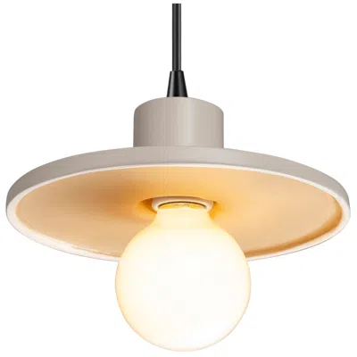 Justice Design Saucer Pendant - Mw Gold - Mb-black Cord