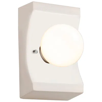 Justice Design Scoop Matte White Wall Sconce