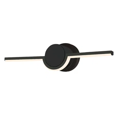 Justice Design Semicirculo 16" Wide Matte Black Led Bath Light
