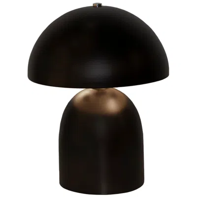 Justice Design Short Kava 12" Tall Carbon Matte Black Ceramic Table Lamp