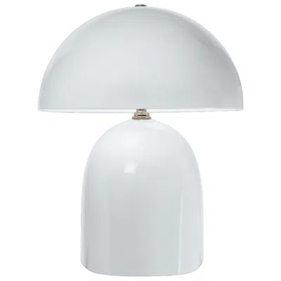 Justice Design Short Kava 12" Tall Gloss White Ceramic Table Lamp