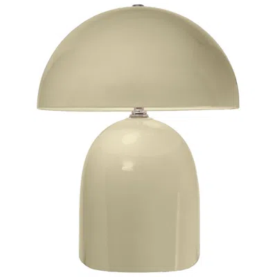 Justice Design Short Kava 12" Tall Vanilla Gloss Ceramic Table Lamp