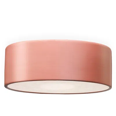 Justice Design Short Round Gloss Blush Led Flush-mount