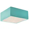 Justice Design Short Square Reflecting Pool Led Flush-mount