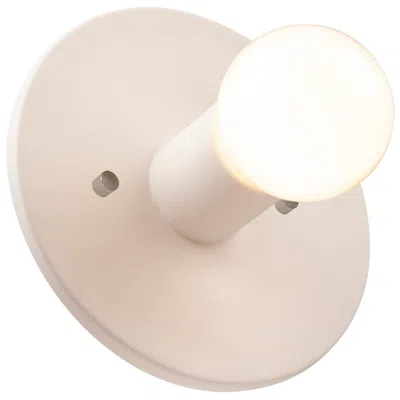Justice Design Stepped Discus 8" High Bisque Wall Sconce