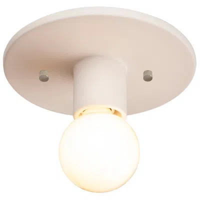 Justice Design Stepped Discus 8" Wide Bisque Ceramic Ceiling Light