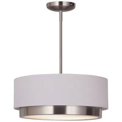 Justice Design Tate 15 3/4" Wide Brushed Nickel Led Pendant Light