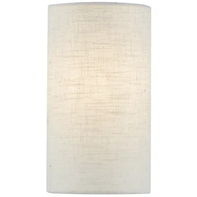 Justice Design Tebbe 10" High Cream Linen Wall Sconce