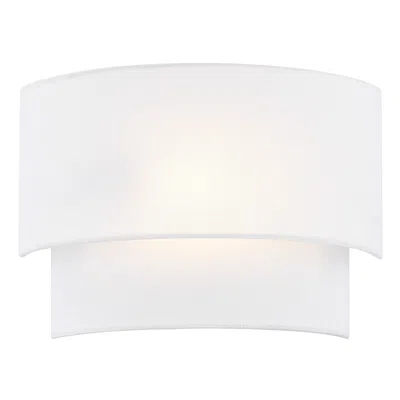 Justice Design Textile 10" High White Linen 2-tier Wall Sconce