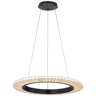 Justice Design Textile 18" Wide Medallo Led Ring Cream Linen Pendant