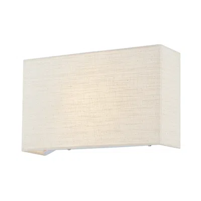 Justice Design Textile 8" High Cream Linen Wall Sconce