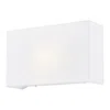 Justice Design Textile 8" High White Linen Rectangular Ada Wall Sconce