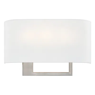 Justice Design Textile Callie 10" High Brushed Nickel Ada Wall Sconce