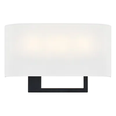Justice Design Textile Callie 10" High Matte Black Ada Wall Sconce
