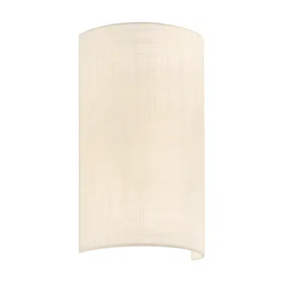 Justice Design Textile Classic 12.5" High 2-light Cream Linen Wall Sconce