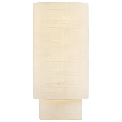 Justice Design Textile Classic 13" High Cream Linen Wall Sconce