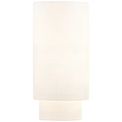 Justice Design Textile Classic 13" High White Linen Wall Sconce