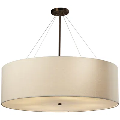 Justice Design Textile™ Classic 36"w Bronze Cream Drum Pendant Light