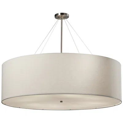 Justice Design Textile™ Classic 48"w Nickel White Drum Pendant Light