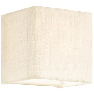 Justice Design Textile Marco 4.25" High Cream Linen Led Wall Sconce