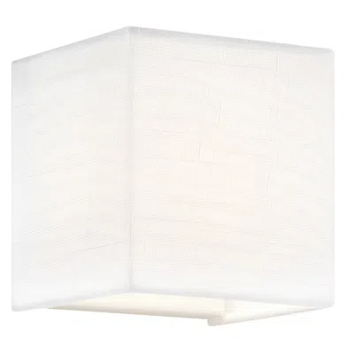 Justice Design Textile Marco 4.25" High White Linen Led Wall Sconce