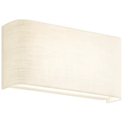Justice Design Textile Marco 5" High Cream Linen Led Wall Sconce