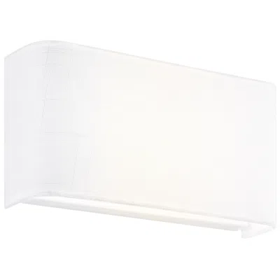 Justice Design Textile Marco 5" High White Linen Led Wall Sconce