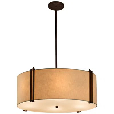 Justice Design Textile Reveal 24 1/2" Modern Dark Bronze Pendant Light
