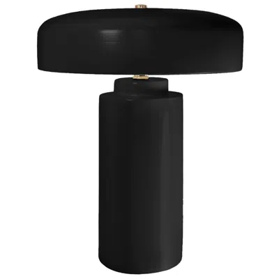 Justice Design Tower 16.5" Tall Carbon Matte Black Ceramic Table Lamp