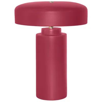 Justice Design Tower 16.5" Tall Cerise Ceramic Table Lamp