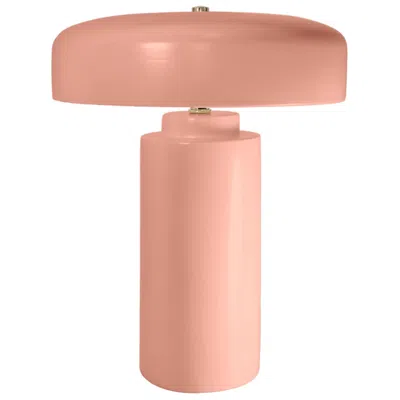 Justice Design Tower 16.5" Tall Gloss Blush Ceramic Table Lamp