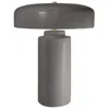 Justice Design Tower 16.5" Tall Gloss Grey Ceramic Table Lamp