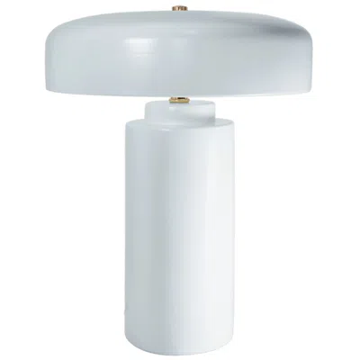 Justice Design Tower 16.5" Tall Gloss White Ceramic Table Lamp