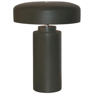 Justice Design Tower 16.5" Tall Pewter Green Ceramic Table Lamp