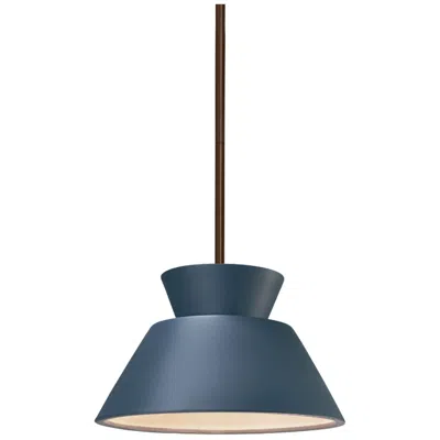 Justice Design Trapezoid Pendant - Midnight Sky - Dark Bronze - Rigid Stem
