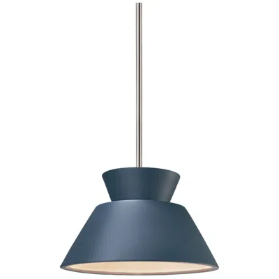 Justice Design Trapezoid Pendant - Midnight Sky - Polished Chrome - Rigid Stem